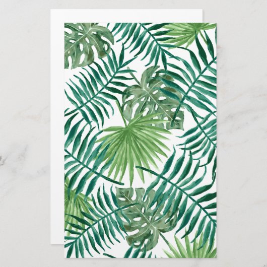 Tropische DschungelBlätter Briefpapier (Vorne/Hinten)