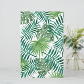 Tropische DschungelBlätter Briefpapier (Stehend Vorderseite)
