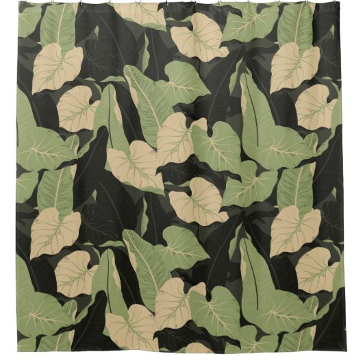 Tropische DschungelBlätter Duschvorhang (Vorderseite)
