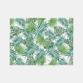 Tropische DschungelBlätter Fleecedecke (Vorderseite (Horizontal))