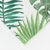 Tropische DschungelBlätter Fleecedecke (Ecke)