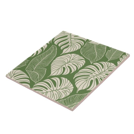 Tropische DschungelBlätter Fliese (Seite)
