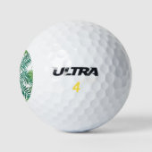 Tropische DschungelBlätter Golfball (Logo)