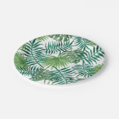Tropische DschungelBlätter Pappteller (Schrägansicht)