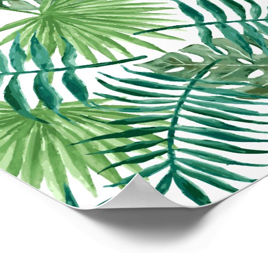 Tropische DschungelBlätter Poster (Ecke)