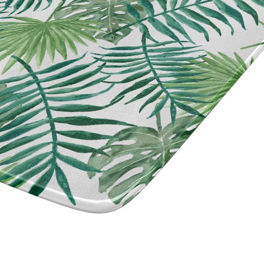 Tropische DschungelBlätter Schneidebrett (Ecke)