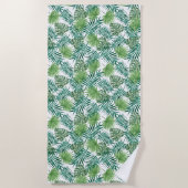 Tropische DschungelBlätter Strandtuch (Vorderseite)