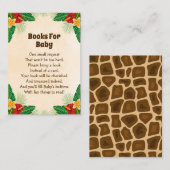 Tropische Dschungelbücher für Kinder Begleitkarte (Vorne/Hinten)