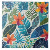 Tropische Dschungelkunst Fliese (Vorderseite)