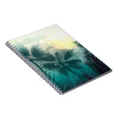 Tropische Dschungellandschaft mit Palmen und Blätt Notizblock (Rechte Seite)