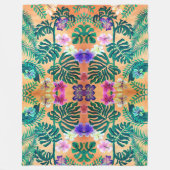 tropische Dschungelmalerei Fleecedecke (Vorderseite)