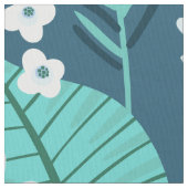 Tropische Dschungelmuster-Blume und Blätter Stoff (Nahaufnahme)