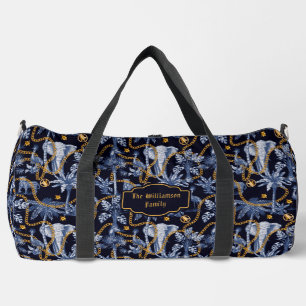 Tropische Dschungeltiere Goldketten Luxusreisen Duffle Bag