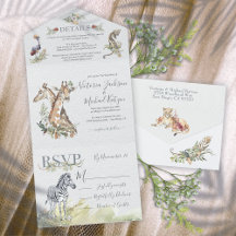 Tropische Dschungeltiere Hochzeit