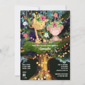 Tropische Dschungeltiere Nachtlichter Giraffe Einladung (Vorderseite)