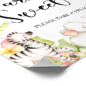 Tropische Dschungeltiere Säuglinge sind süße Zeich Poster (Ecke)