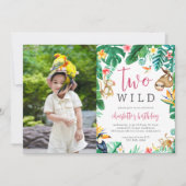 Tropische Dschungeltiere Tiere Kindergeburtstag Fo Einladung (Vorderseite)