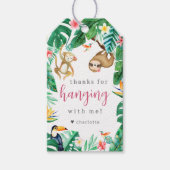 Tropische Dschungeltiere Tiere Kindergeburtstag Pa Geschenkanhänger (Vorderseite)