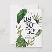 Tropische Dschungelweide modern Save the Date (Vorderseite)