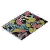 Tropische dunkle Blätter: Textilmuster-Design Notizblock (Linke Seite)