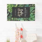 Tropische Dusche aus Palmblättern und Drehbücher Banner (Insitu)