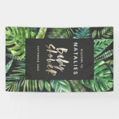 Tropische Dusche aus Palmblättern und Drehbücher Banner (Horizontal)