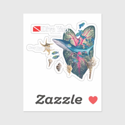 Tropische Einladung Aufkleber (Blatt)