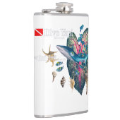 Tropische Einladung Flachmann (Rechts)