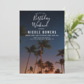 Tropische Einladung zum Geburtstag Wochenende (Stehend Vorderseite)