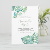 Tropische Einladungen zum Geburtstag online (Stehend Vorderseite)