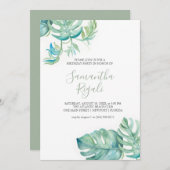 Tropische Einladungen zum Geburtstag online (Vorne/Hinten)