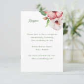 Tropische Einladungs-Empfang-Karte Begleitkarte (Stehend Vorderseite)