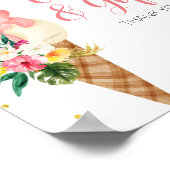 Tropische Eiscreme - Blumenkarten und Geschenke Poster (Ecke)