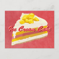 Tropische Eiscreme-Torte Postkarte