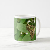Tropische eiternde grüne Schmetterlingsmühle-Tasse Kaffeetasse (VorderseiteRechts)