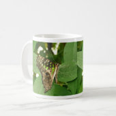 Tropische eiternde grüne Schmetterlingsmühle-Tasse Kaffeetasse (Vorderseite Links)