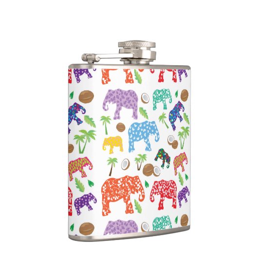 Tropische Elefanten Flachmann (Rechts)