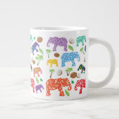 Tropische Elefanten Jumbo-Tasse (Rechts)