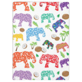 Tropische Elefanten Klemmbrett (Rückseite)