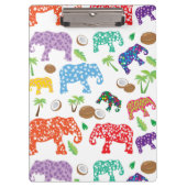 Tropische Elefanten Klemmbrett (Vorderseite)