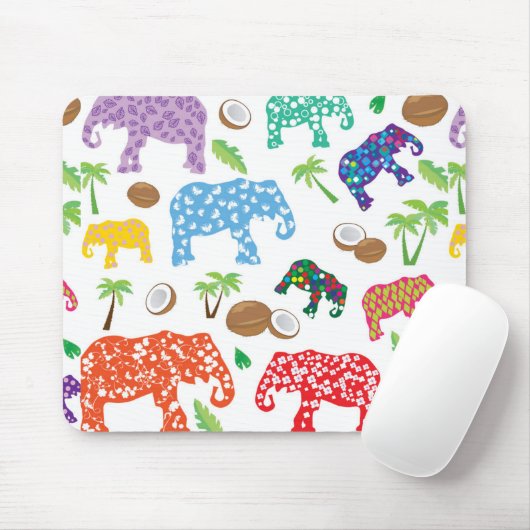 Tropische Elefanten Mousepad (Mit Mouse)