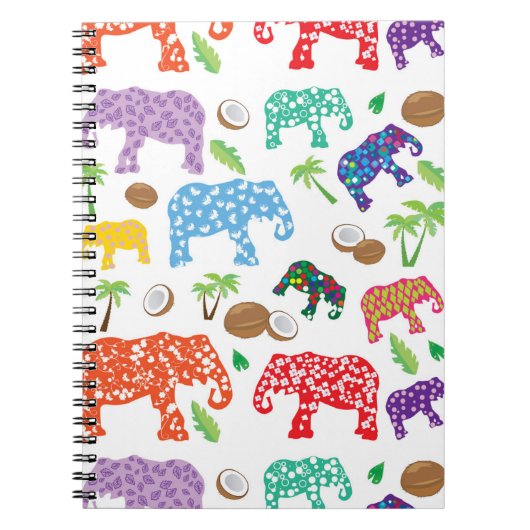 Tropische Elefanten Notizblock (Vorderseite)
