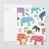 Tropische Elefanten Postkarte (Vorne/Hinten)