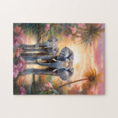 Tropische Elefanten-Puzzle Puzzle (Horizontal)
