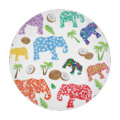 Tropische Elefanten Schneidebrett (Vorderseite)