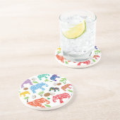 Tropische Elefanten Untersetzer (Seite)