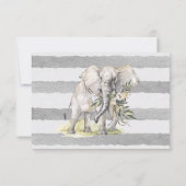 Tropische Elefantenhochzeitskarten-UAWG RSVP Karte (Rückseite)