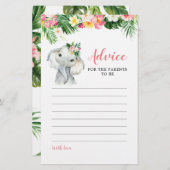 Tropische Elefantenmädchenberatung für Eltern (Vorne/Hinten)