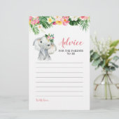 Tropische Elefantenmädchenberatung für Eltern (Stehend Vorderseite)