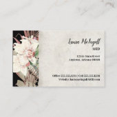 Tropische Elegante Blume Orchideen Visitenkarte (Rückseite)